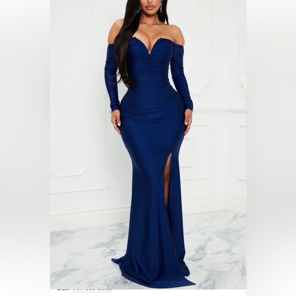 Fashion Nova Blue Evening Gown
